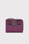 Zoozie Bags Tarjetero de Piel Auténtica Damson Red